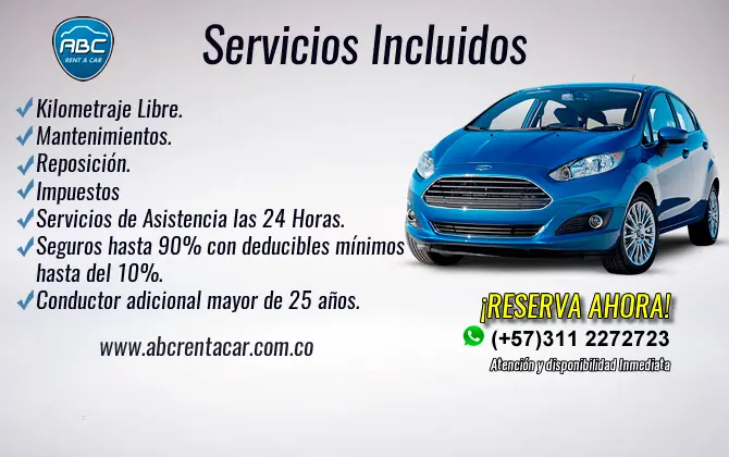 Servicios que Incluye el Alquiler de Carros en Bogotá Colombia ABC RENT A CAR
