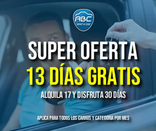 Oferta en Alquiler de Carros - Alquila 17, disfruta 30 días